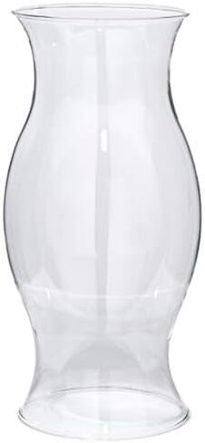 B&P Lamp® غطاء زجاجي شفاف بنمط إعصار كبير بطول 11 1/4 بوصة وقطر 4 7/8 بوصة من الأعلى والأسفل مصنوع من زجاج البورسليكات الشفاف من أجل المتانة واللمسة النهائية الشفافة تمامًا in Saudi Arabia