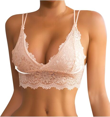Sexy Bras for Women Lace Bralettes with Underwire Push Up Women's Balconette Lingeries Bra Spaghetti Strap Bras in Saudi Arabia