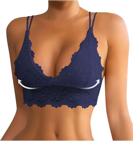 Sexy Bras for Women Lace Bralettes with Underwire Push Up Women's Balconette Lingeries Bra Spaghetti Strap Bras in Saudi Arabia