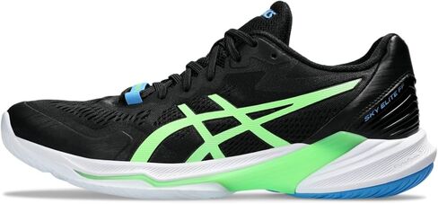 ASICS Men's Sky Elite FlyteFoam 2 Volleyball Shoes, 10.5, Black/Lime Burst in Saudi Arabia