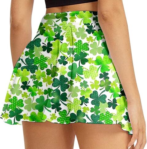 St Patricks Day Dresses for Women Tennis Skirts Golf Skorts with Pockets Athletic Skorts for Workout Running 2026 in Saudi Arabia