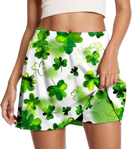 St Patricks Day Dresses for Women Tennis Skirts Golf Skorts with Pockets Athletic Skorts for Workout Running 2026 in Saudi Arabia