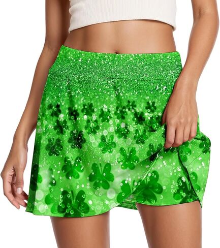 St Patricks Day Dresses for Women Tennis Skirts Golf Skorts with Pockets Athletic Skorts for Workout Running 2026 in Saudi Arabia