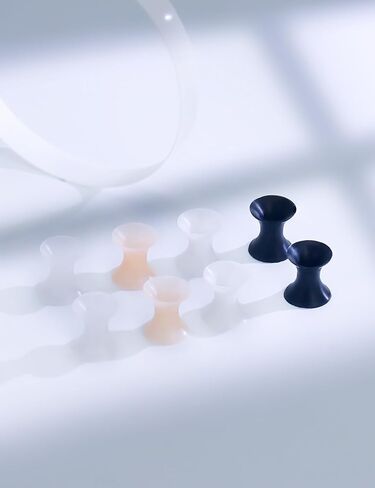 الأذنين مقاييس الأنفاق المقابس للنساء سيليكون قياس الأذن تمتد عدة 10G إلى 1 "(2.5MM- 25MM) المتوسع نقالة التوصيل الأقراط لثقب المجوهرات للنساء أسود أبيض واضح اللحم in Kuwait