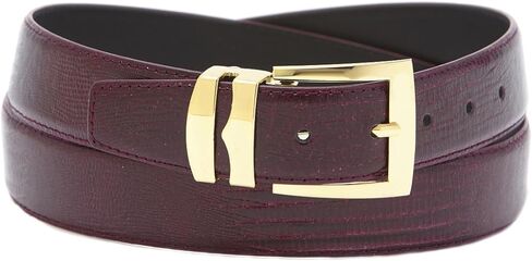 Men's Wide Bonded Leather Belt in Colors LIZARD Skin Pattern Gold-Tone Buckle in Saudi Arabia