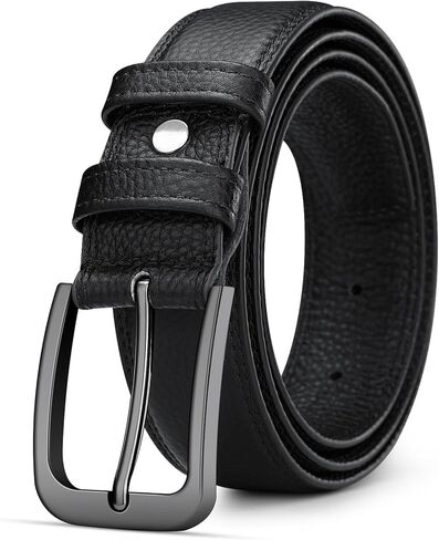 Men's genuine leather belt, handcrafted, 100% cowhide, 1 3/8 inches wide, suitable for casual wear, jeans and golf attire in Saudi Arabia