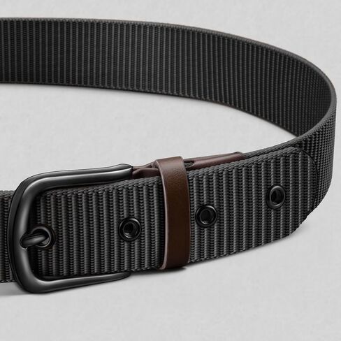 KEMISANT Men Golf Belt-Nylon Canvas Belt for Men Jeans Golf Pants 1 1/2"-7 Metal Holes in Saudi Arabia