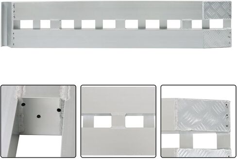 LABLT 60 inch X 12 inch 1 Pair Aluminum Ramps Trailer Ramps 6000LBS Hook Ramp Attachment End in Saudi Arabia