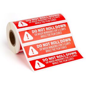 500pcs Do Not Roll Down Window Stickers, Removable Adhesive Warning Labels for Automotive Tint Shops, Vinyl Wrapping, 1" x 4" in Saudi Arabia
