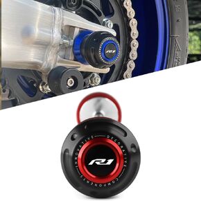 Motorcycle Rear Wheel Axle Fork Slider Crash Protector Compatible With Y.amaha YZF R1 2015-2020 2021 2022 2023 2024 2025 | YZF-R1 YZFR1 Accessories (blue) in Saudi Arabia