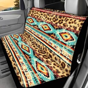 WELLFLYHOM Western Horse Car Accessories Bench Seat Cover for Truck for Women Men Aztec Geometric Rear Seats Protectors Saddle Blanket Seat Covers Universal Fit SUV Sedan Auto Decor in Kuwait