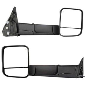 Pair Tow Mirrors Power Heated Signal Light 2500 3500 Left Right Front for Dodge for Ram 1500 1998-2001 for Ram 2500/3500 1998-2002 2pc Black Housing 55076488AB 55076488AE, Fit Testing in Kuwait