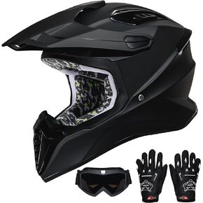 Youth Dirt Bike Helmet Kids Full Face Motorcycle Helmet for Off-Road ATV Street Riding, DOT Approved Kids Motocross Helmet with Goggles & Gloves in Saudi Arabia