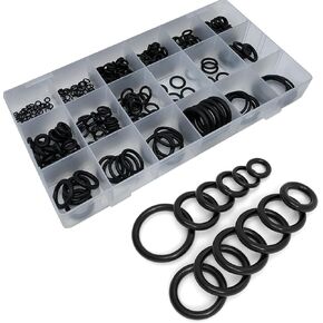 300PCS O-Ring Kits, Rubber O-Ring Assortment Kit, 18 Size Nitrile Rubber Assortment Set for Car, Plumbing, Faucet, Mechanic, Repairs, Air or Gas Connections Resist Oil and Heat in Kuwait