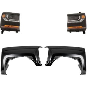 Sawyer Auto Replacement Headlight Kit fits Chevrolet Silverado 1500 / Silverado 1500 LD 5.3L V8 Models Without LED Headlights Driver and Passenger Side in Kuwait