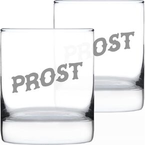 Prost - German Cheers - Whiskey Rocks Glass - Cute German Themed Gifts or Party Decor for Women and Men - 10.25 Oz in Saudi Arabia