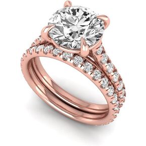 مجموعة خواتم خطوبة زفاف من الذهب عيار 3.50 قيراط معتمدة من IGI (2.5 قيراط، E، VS1) للنساء in Kuwait