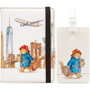 2Pack Anime Passport Holder and Luggage Tag Set Cool PU Leather Passport Cover Case with Cute Luggage Tag for Travel Suitcase Women and Men in Saudi Arabia