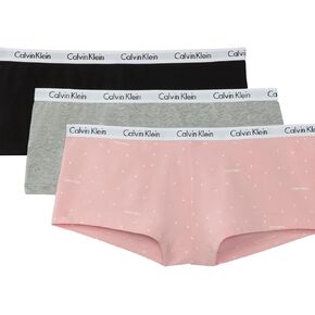 سراويل داخلية نسائية من القطن القابل للتمدد بشعار Carousel من Calvin Klein، 3 قطع in Kuwait