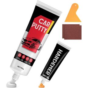 Auto Body Filler, Car Scratch Repair Kit, 100g Car Filler & 10g Hardener, Sandpaper, Scraper, Harden without Cracking, Quick-Drying Suit for Car, Boat, Metal, Fibreglass Paint Scratch Removal Repairs in Kuwait