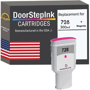 استبدال خرطوشة الحبر المعاد تصنيعها من DoorStepInk 728 Magenta 300ml لـ HP 728 (F9K16A) - متوافقة مع DesignJet T730 36 بوصة/T830 24 بوصة/T830 36 بوصة - حزمة واحدة عالية الإنتاجية in Kuwait