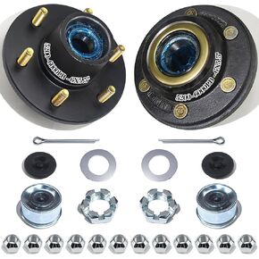 مجموعة واحدة من مجموعات محور المقطورة 5200-6000 رطل 6 براغي 5.5، مجموعة محور المقطورة لـ 1.25 بوصة إلى 1.75 بوصة #42 عمود دوران مدبب، التشحيم المسبق 25580 15123 مجموعة محور مقطورة المهمل. in Kuwait