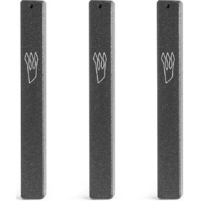 حافظة Mezuzah كلاسيكية من الألومنيوم مكونة من 3 عبوات - سهلة التقشير واللصق، مقاومة للطقس - باب Mezuzah مصنوع في إسرائيل (أبيض، 4.7 بوصة) in Kuwait