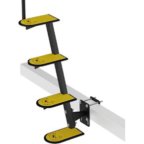 خطوات مقطورة القارب، تصميم عالي التحمل من 4 خطوات مع درابزين ووسادة مضادة للانزلاق، تناسب الألسنة بعرض 2 بوصة - 4 بوصة وارتفاع 3 بوصة - 5 بوصة، خطوات قارب بسعة 500 رطل للمقطورة in Kuwait