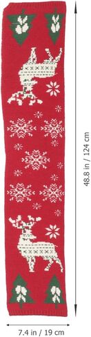 LIFKOME Knit Scarf Christmas Red Tree Pattern Warm Long Wool Blend Winter Scarf for Boys Holiday Accessory in Saudi Arabia