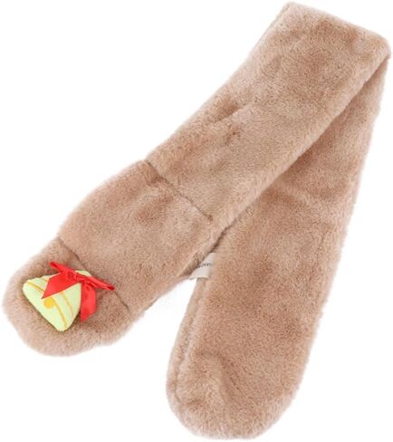 BESPORTBLE Winter Scarf Plush Neck Warmer Soft Overlap Bell Christmas Warm Scarf for Boys and, Khaki in Saudi Arabia
