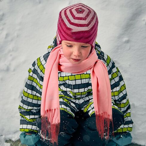Imitation Cashmere Neck Scarf Solid Color Pink Winter Neck Warmer Cold Protection Scarf and Boys in Saudi Arabia