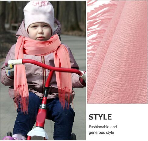 LIFKOME S Imitation Cashmere Scarf for Neck Warmer Cold Protection Scarf Soft Pink Winter Autumn Neck and Boys in Saudi Arabia