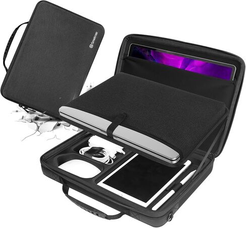 حقيبة كتف للكمبيوتر المحمول Smatree ذات هيكل صلب متوافقة مع 14.2 بوصة MacBook Pro2023/13 بوصة MacBook Air 2022-2017/12.9 بوصة iPad Pro 5th/4th مع لوحة المفاتيح/Surface Pro X/7/6/5/4 in Kuwait