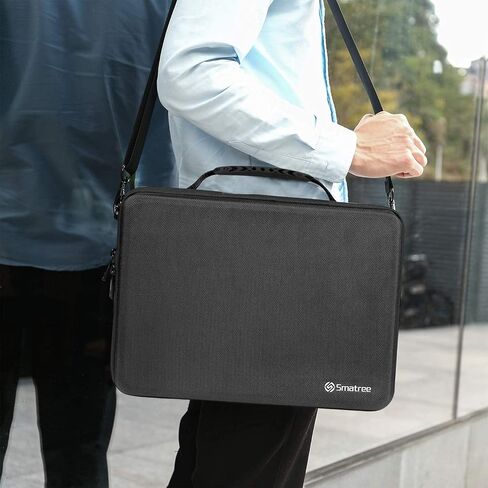 حقيبة كتف للكمبيوتر المحمول Smatree ذات هيكل صلب متوافقة مع 14.2 بوصة MacBook Pro2023/13 بوصة MacBook Air 2022-2017/12.9 بوصة iPad Pro 5th/4th مع لوحة المفاتيح/Surface Pro X/7/6/5/4 in Kuwait