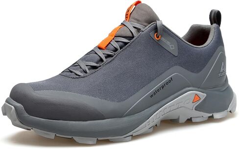 HUMTTO Men's All-Terrain Waterproof Hiking Shoes Lightweight Breathable Anti Slip Outdoor Trekking Trails Shoes in Saudi Arabia