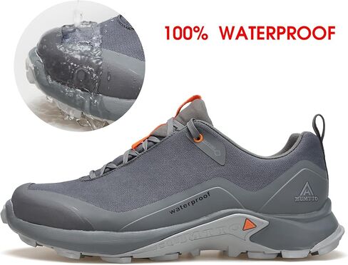 HUMTTO Men's All-Terrain Waterproof Hiking Shoes Lightweight Breathable Anti Slip Outdoor Trekking Trails Shoes in Saudi Arabia