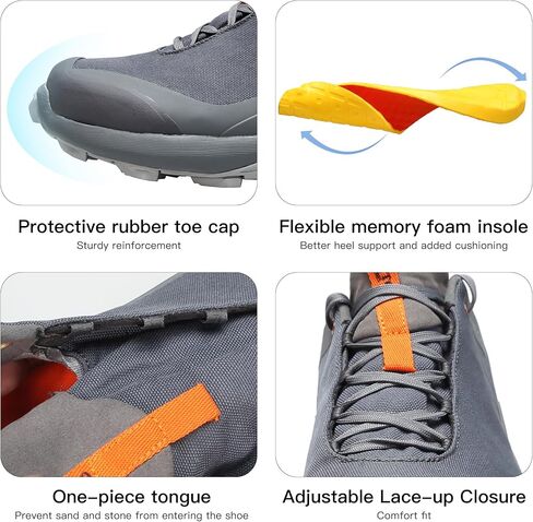 HUMTTO Men's All-Terrain Waterproof Hiking Shoes Lightweight Breathable Anti Slip Outdoor Trekking Trails Shoes in Saudi Arabia