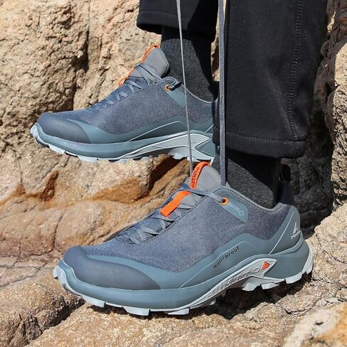 HUMTTO Men's All-Terrain Waterproof Hiking Shoes Lightweight Breathable Anti Slip Outdoor Trekking Trails Shoes in Saudi Arabia