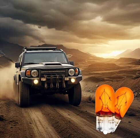 194Amber Bulb 100 Pack Automotive Brake Light,T10 168 2825 Amber RV Camper Turn Signal Bulb,12V3W W5W Taillight Panel Light Replacement for Cars,Trucks,SUVs in Saudi Arabia