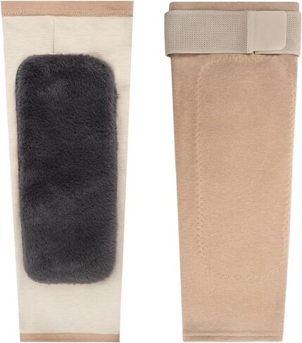 Winter Thicken Leg Warmer Adjustable Faux Fur Knee Braces Thermal Leg Sleeve Fleece Lined Kneed Pad for Skiing Cycling in Saudi Arabia