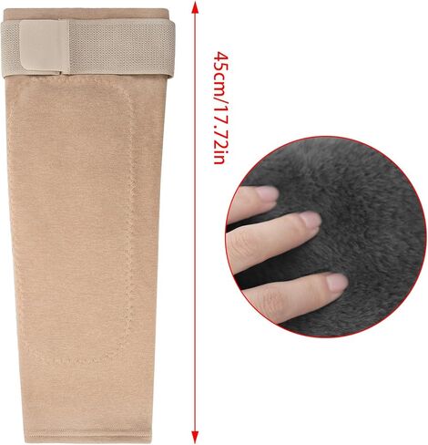 Winter Thicken Leg Warmer Adjustable Faux Fur Knee Braces Thermal Leg Sleeve Fleece Lined Kneed Pad for Skiing Cycling in Saudi Arabia