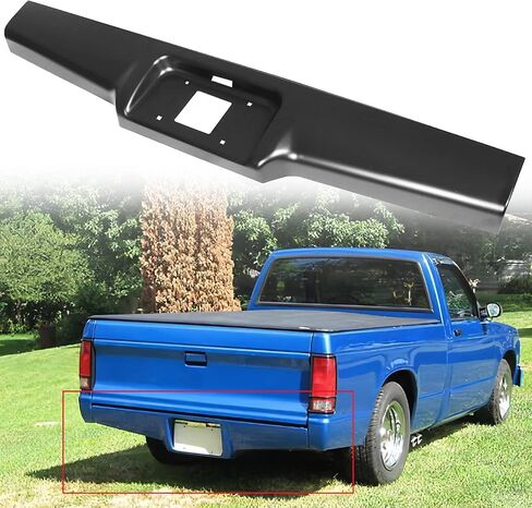 وعاء لف المصد الخلفي من الفولاذ مع ضوء ترخيص ومسامير بديلة سوداء لـ 1982-1993 S10 S15 Sonoma Pickup in Saudi Arabia