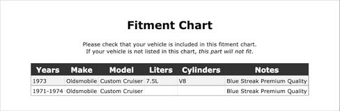 مجموعة اتصال الإشعال ومجموعة المكثف متوافقة مع Oldsmobile Custom Cruiser 7.5L V8 1974 1973 1972 1971 P-3875581 in Kuwait
