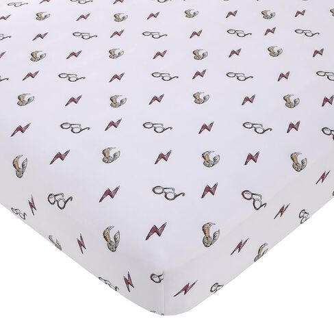 NoJo Super Soft Elephant Fitted Crib Sheet, Pink/White in Saudi Arabia