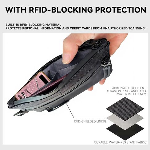 RFID Blocking Travel Wallet Neck Passport Holder Waterproof Slim Organizer for Men & Women in Saudi Arabia