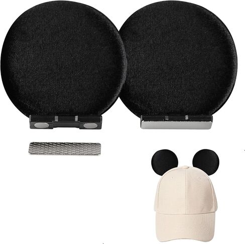 Magnetic Mouse Ears for Hats, Removable Magnet Minni Ear for Cap, Clip-On Hat Accessory,Theme Park Gifts in Saudi Arabia