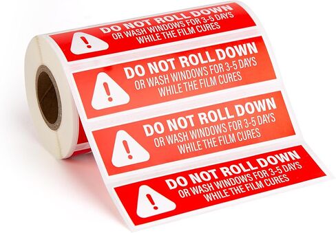 500pcs Do Not Roll Down Window Stickers, Removable Adhesive Warning Labels for Automotive Tint Shops, Vinyl Wrapping, 1" x 4" in Saudi Arabia