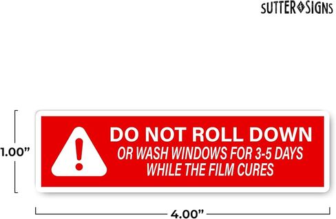 500pcs Do Not Roll Down Window Stickers, Removable Adhesive Warning Labels for Automotive Tint Shops, Vinyl Wrapping, 1" x 4" in Saudi Arabia