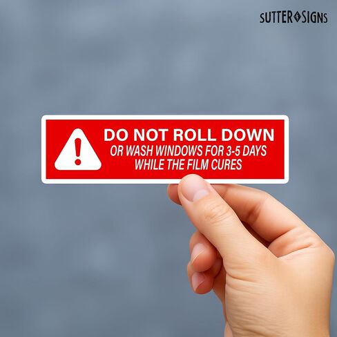 500pcs Do Not Roll Down Window Stickers, Removable Adhesive Warning Labels for Automotive Tint Shops, Vinyl Wrapping, 1" x 4" in Saudi Arabia