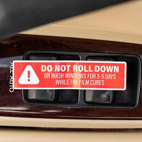 500pcs Do Not Roll Down Window Stickers, Removable Adhesive Warning Labels for Automotive Tint Shops, Vinyl Wrapping, 1" x 4" in Saudi Arabia